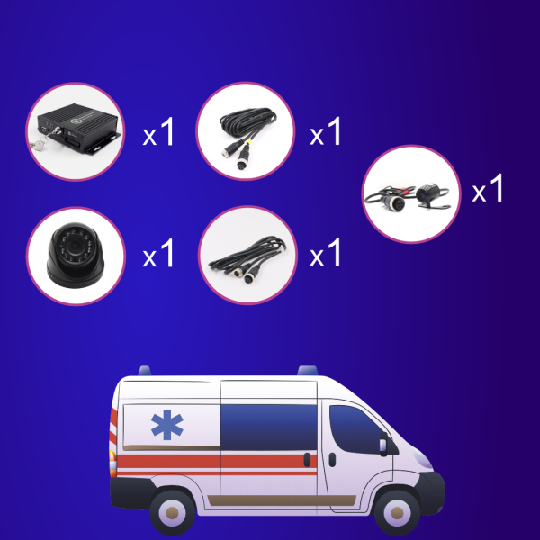 Комплект видеонаблюдения для автомобиля скорой помощи (Стандарт)